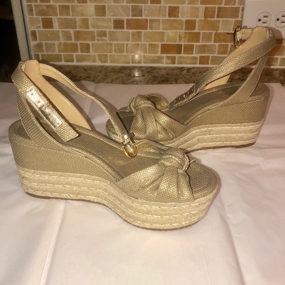 Michael Kors Gold Espadrilles